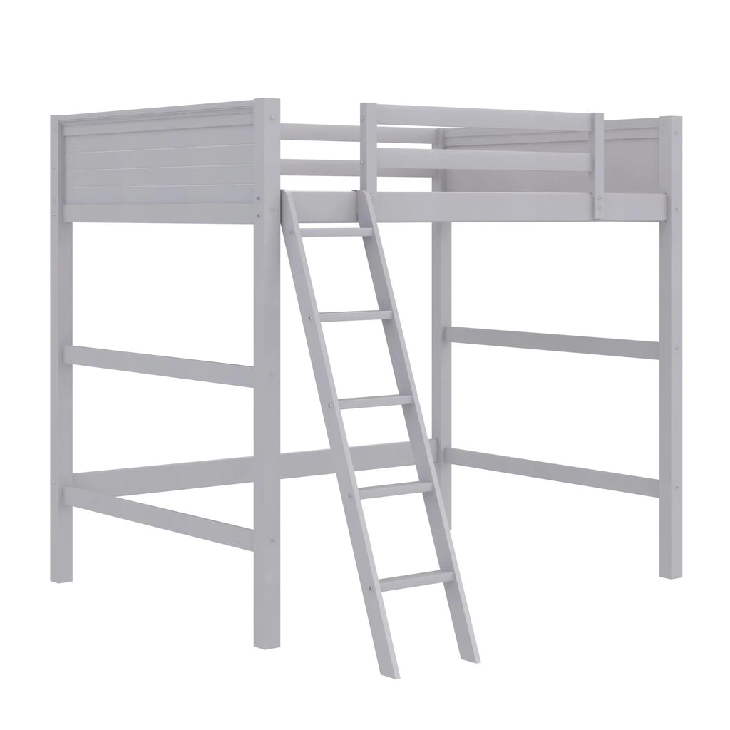 Full Size Loft Bed with Ladder, Gray L181