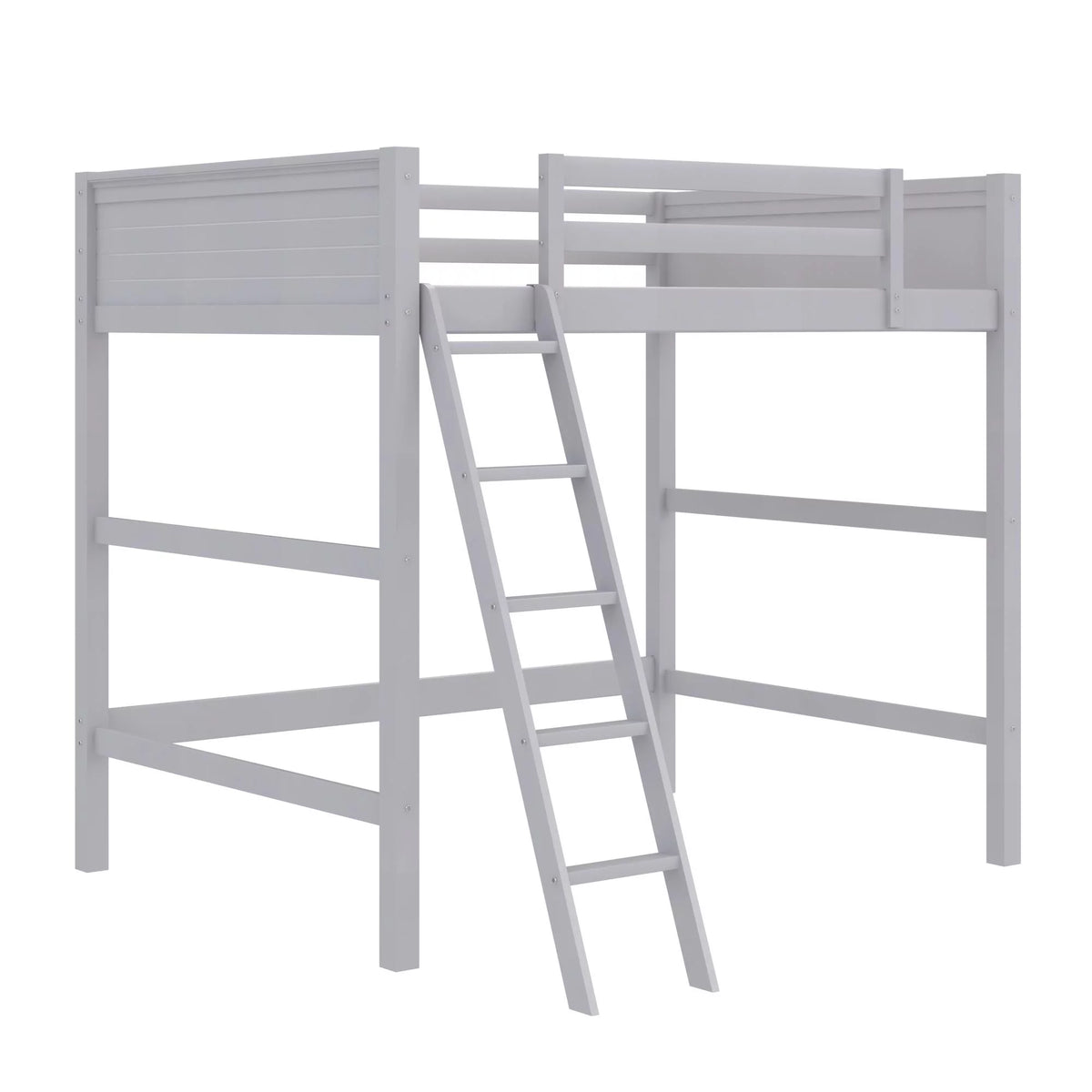 Full Size Loft Bed with Ladder, Gray L181