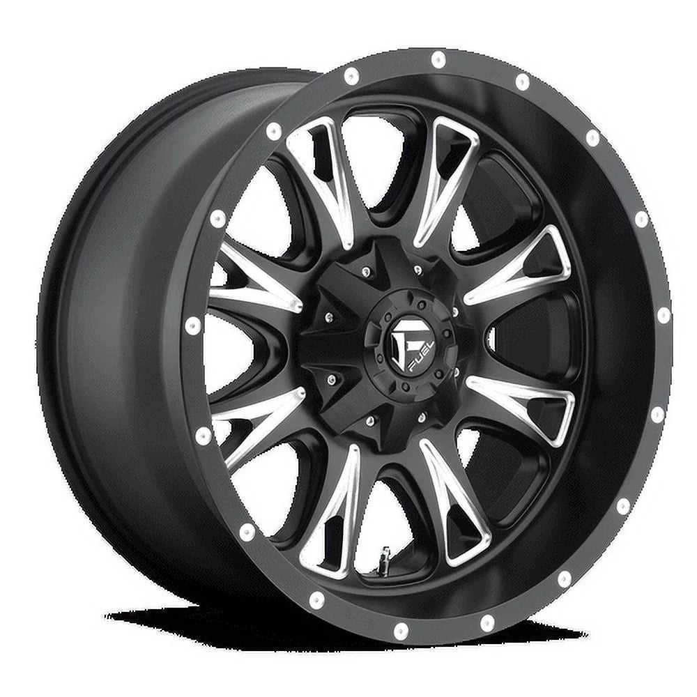 20X10in Matte Black Milled Aluminum Rim B838