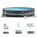 Round Frame Above Ground Swimming Pool with Sand Filter Pump K8645