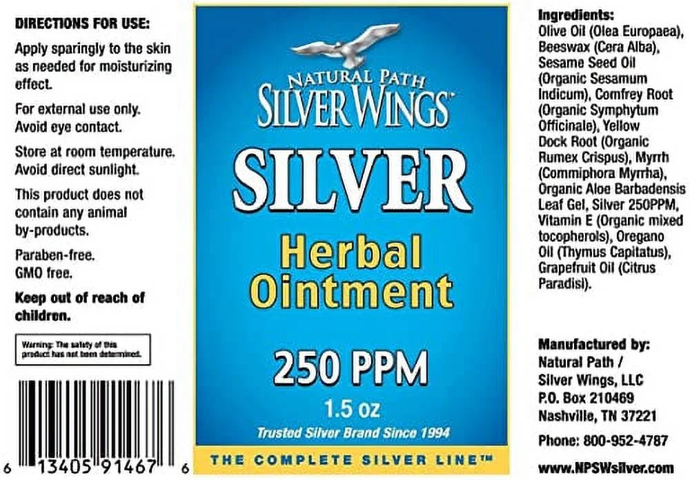 Colloidal Silver 500PPM 16Oz + Herbal Ointment 250PPM T5734