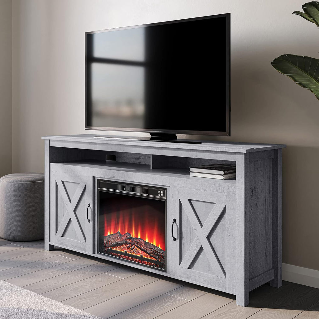 Wood Electric Fireplace TV Stand for TVs up to 65 Inches M995