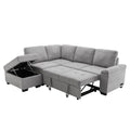 L-Shape Sleeper Sectional Sofa with Storage Ottoman M428323
