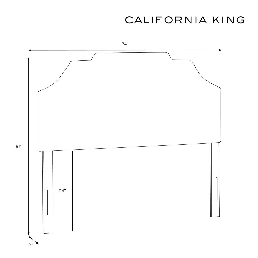 California King Linen Headboard S6735