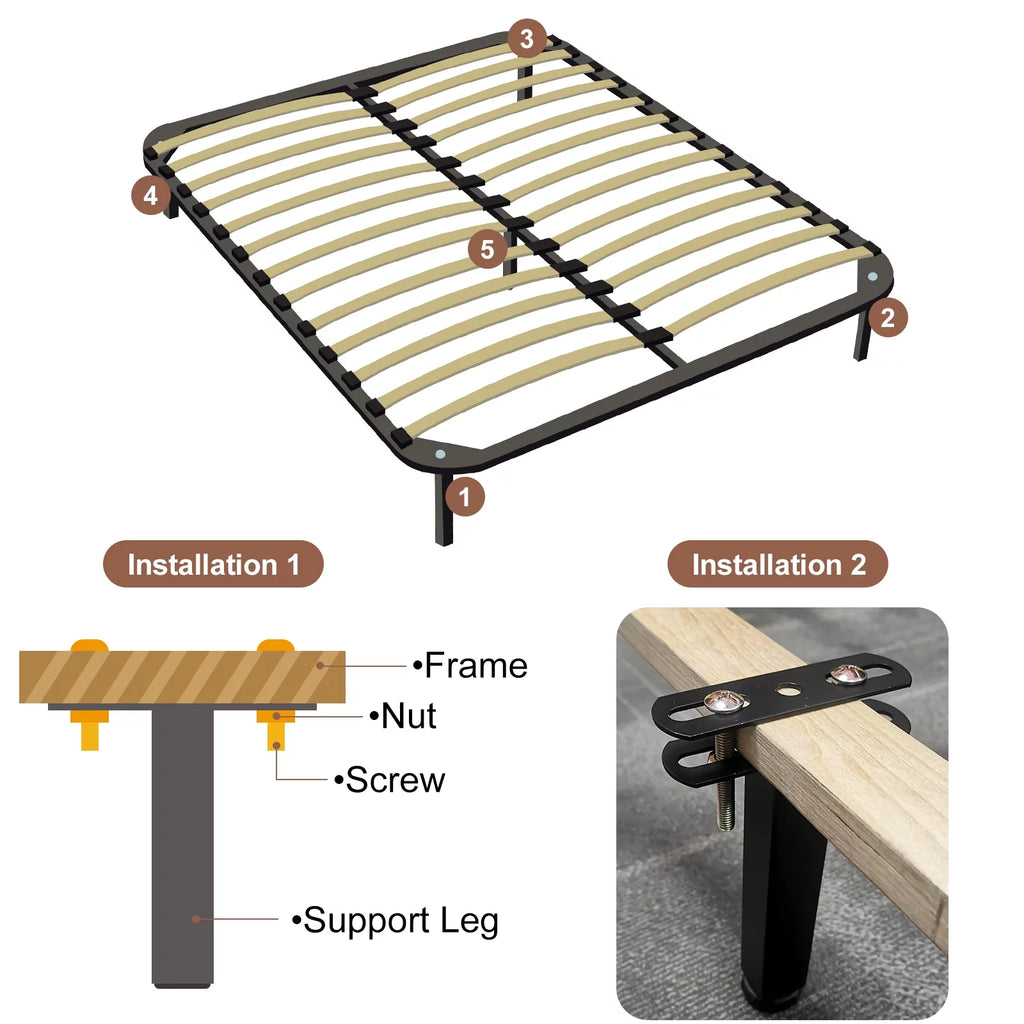 Adjustable Height Metal Bed Frame Support Leg U105499