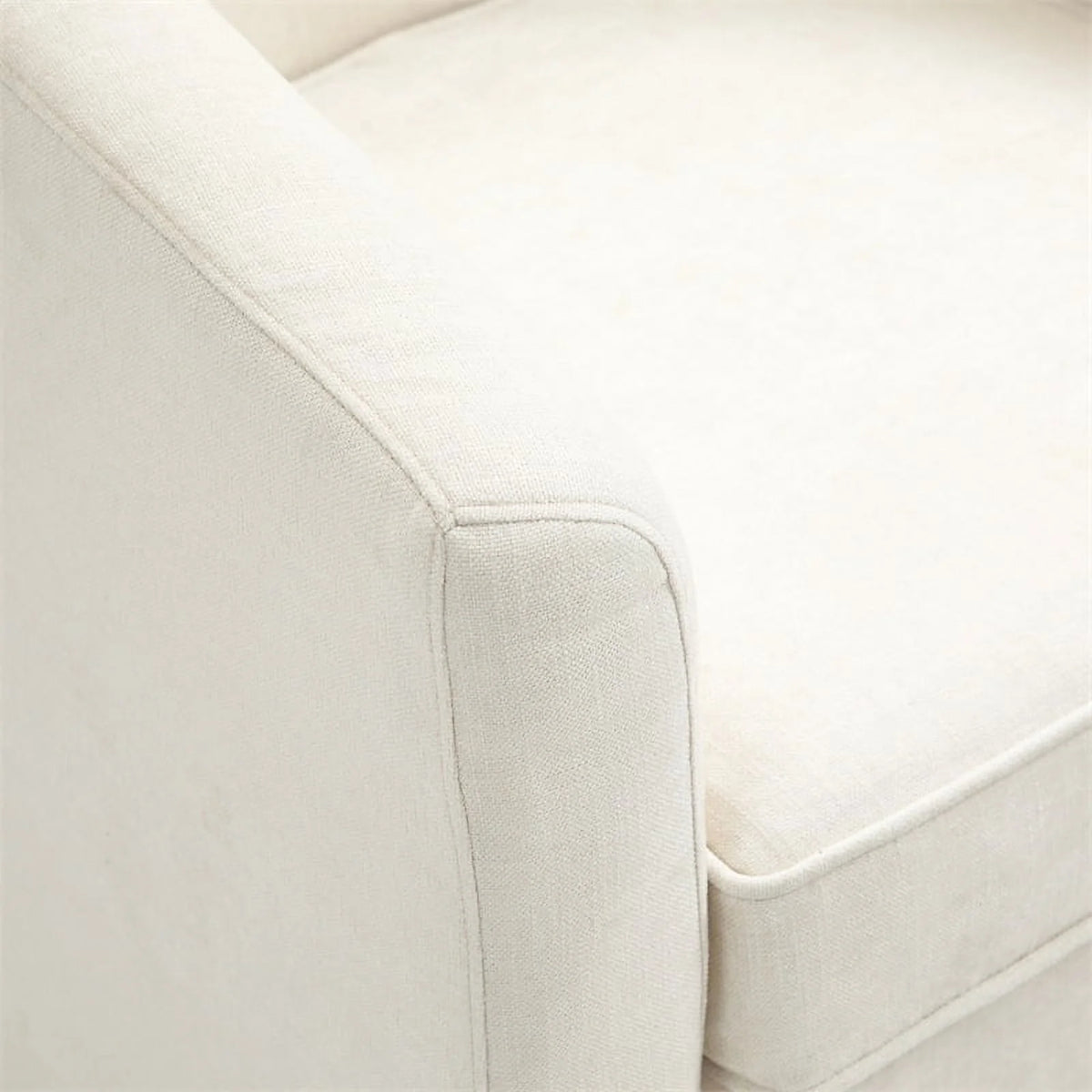 Beige Wood Swivel Upholstered Accent Chair D644
