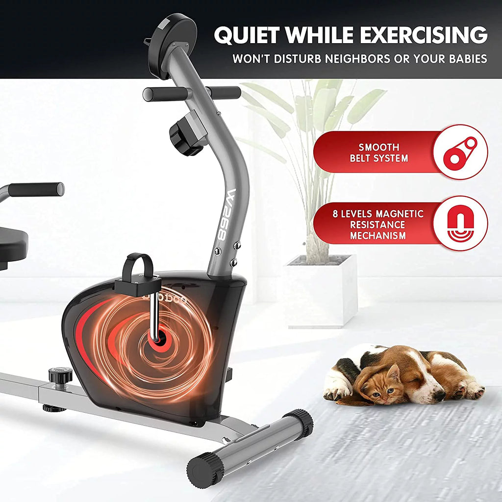 Recumbent Exercise Bike 8 Level Adjustable Magnetic Resistance E35069
