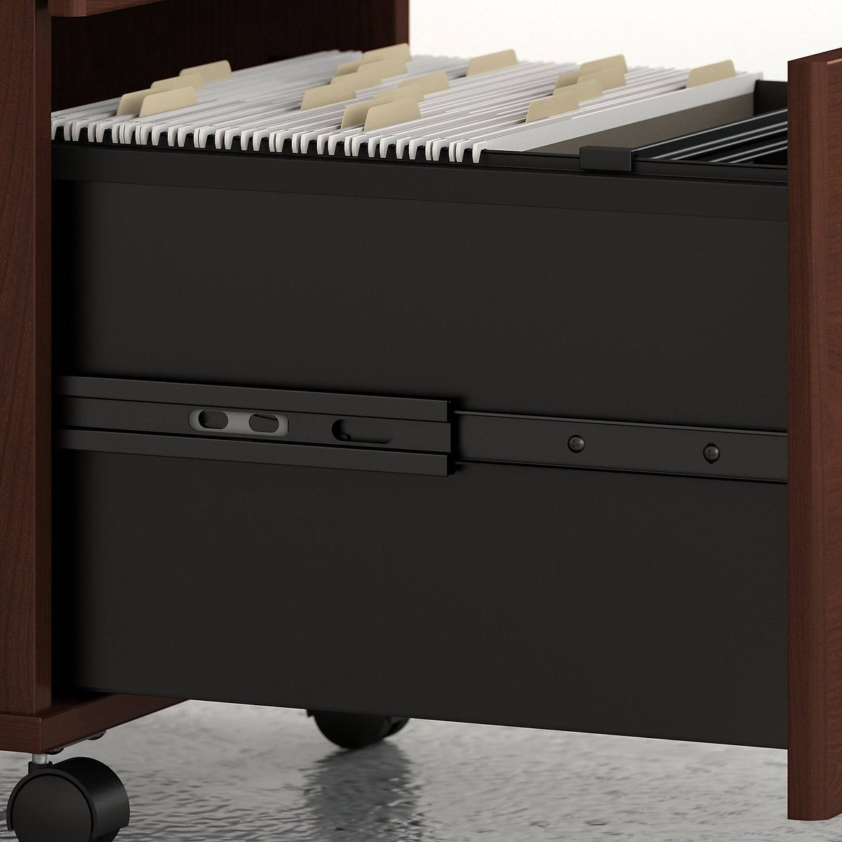 Black 2 Drawer Mobile File Cabinet K522