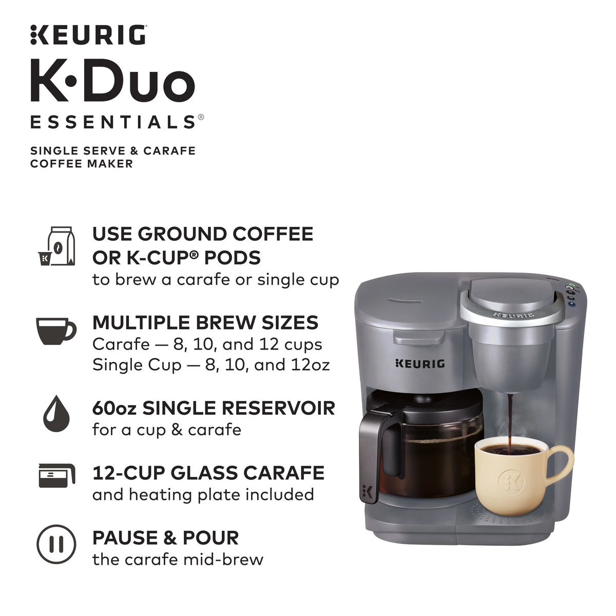 Black Single-Serve K-Cup Pod Coffee Maker D9430
