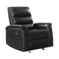 Black Leatherette Glider Recliner T672607