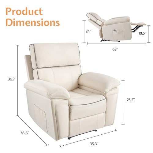 Oversized Power Lift Recliner Chair with Side Pocket E945244