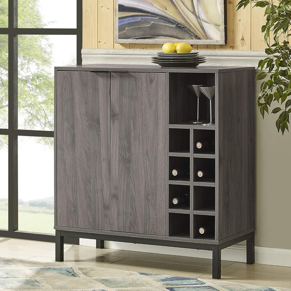 5-Shelf Metal Bookcase Y549