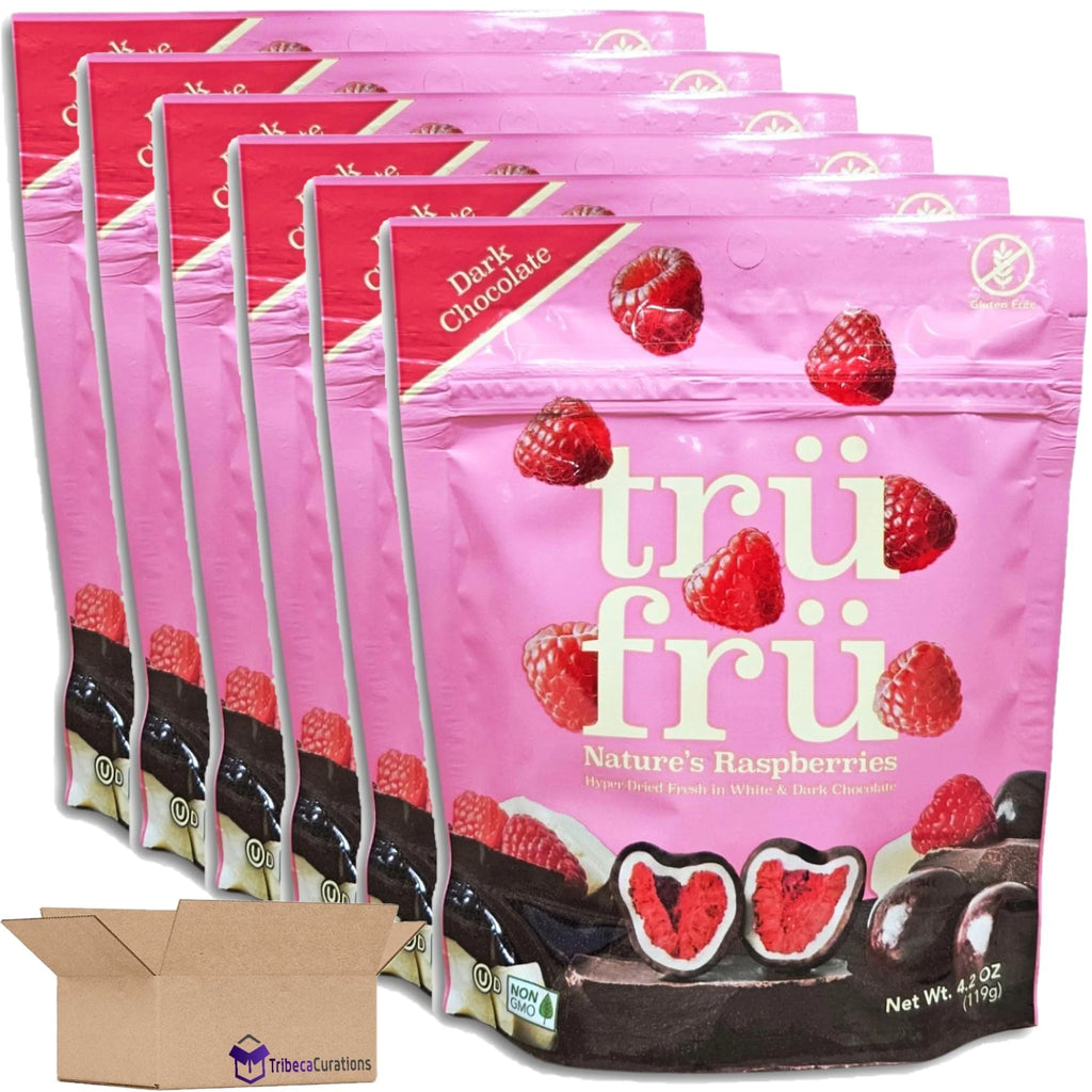 White & Dark Chocolate Covered Raspberries 4.2 Ounce Pack of 6 U149