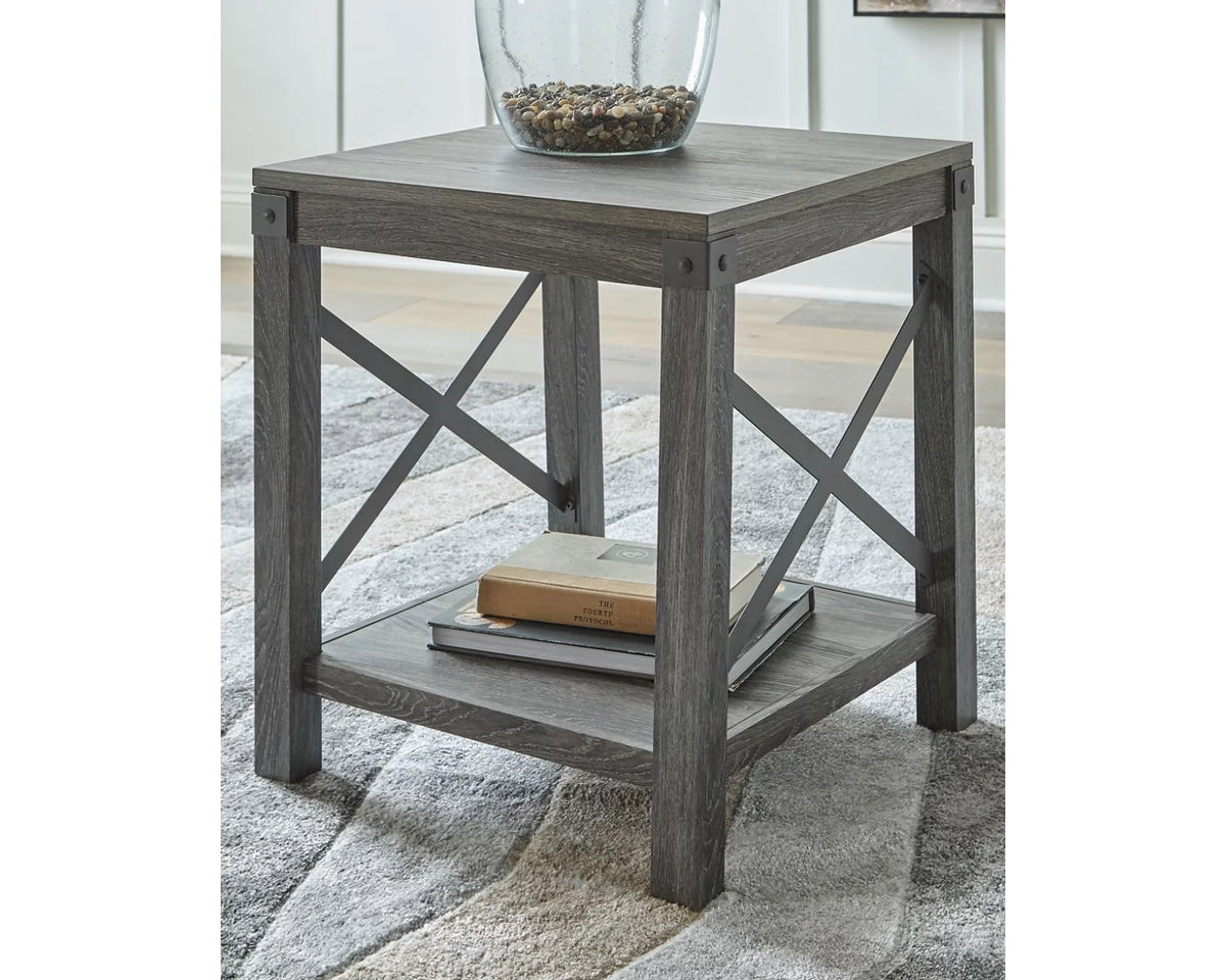 End Table Grayish Brown J428987