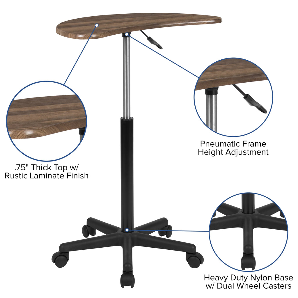 Walnut Mobile Laptop Computer Desk J32335