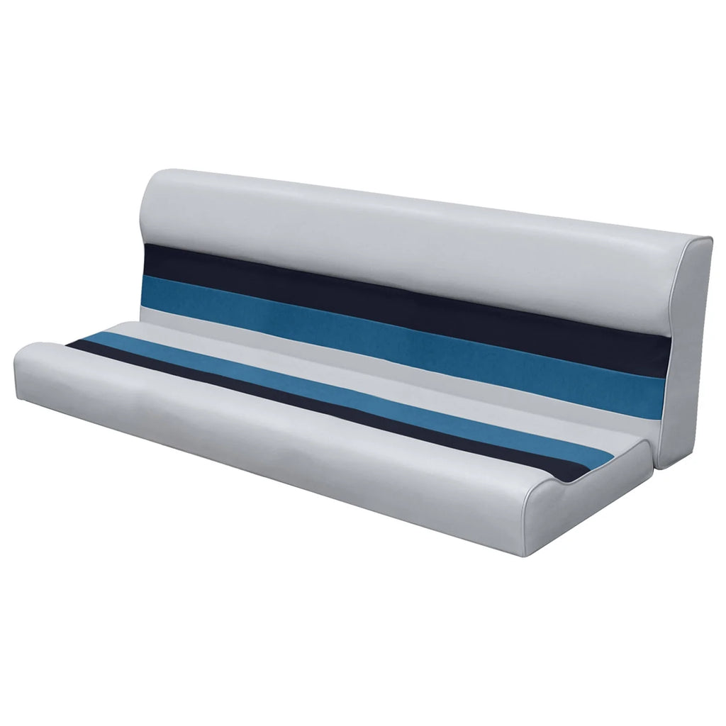 White Navy Blue Boat Bench Seat and Backrest Cushion Set E608329