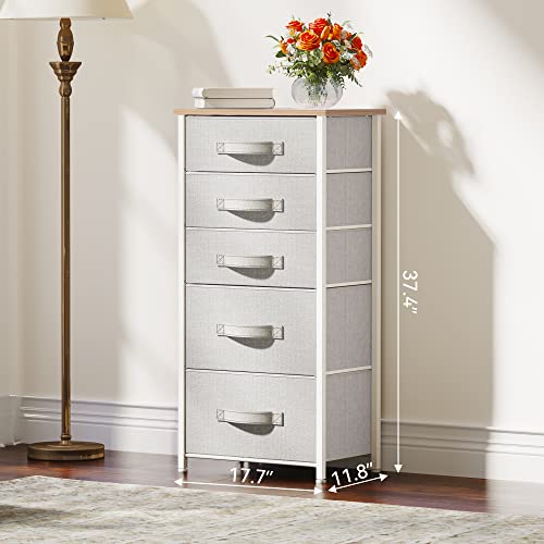 Tall 5 Drawer Fabric Dresser X834432