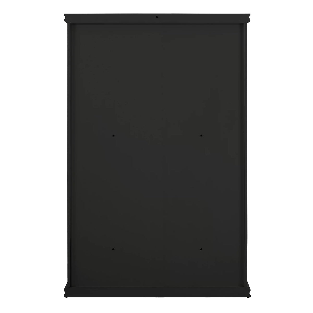Black Storage Cabinet with Tempered Glass Doors and Triple Drawers M7214