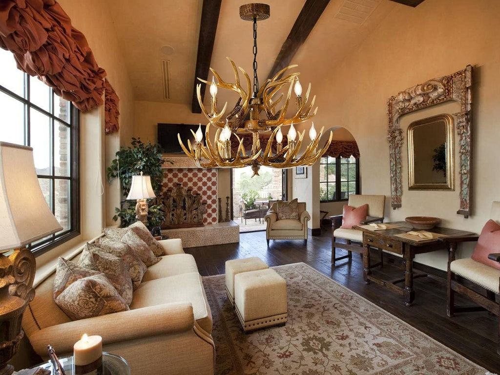 Antler Chandelier 9 Lights E12 Base S454