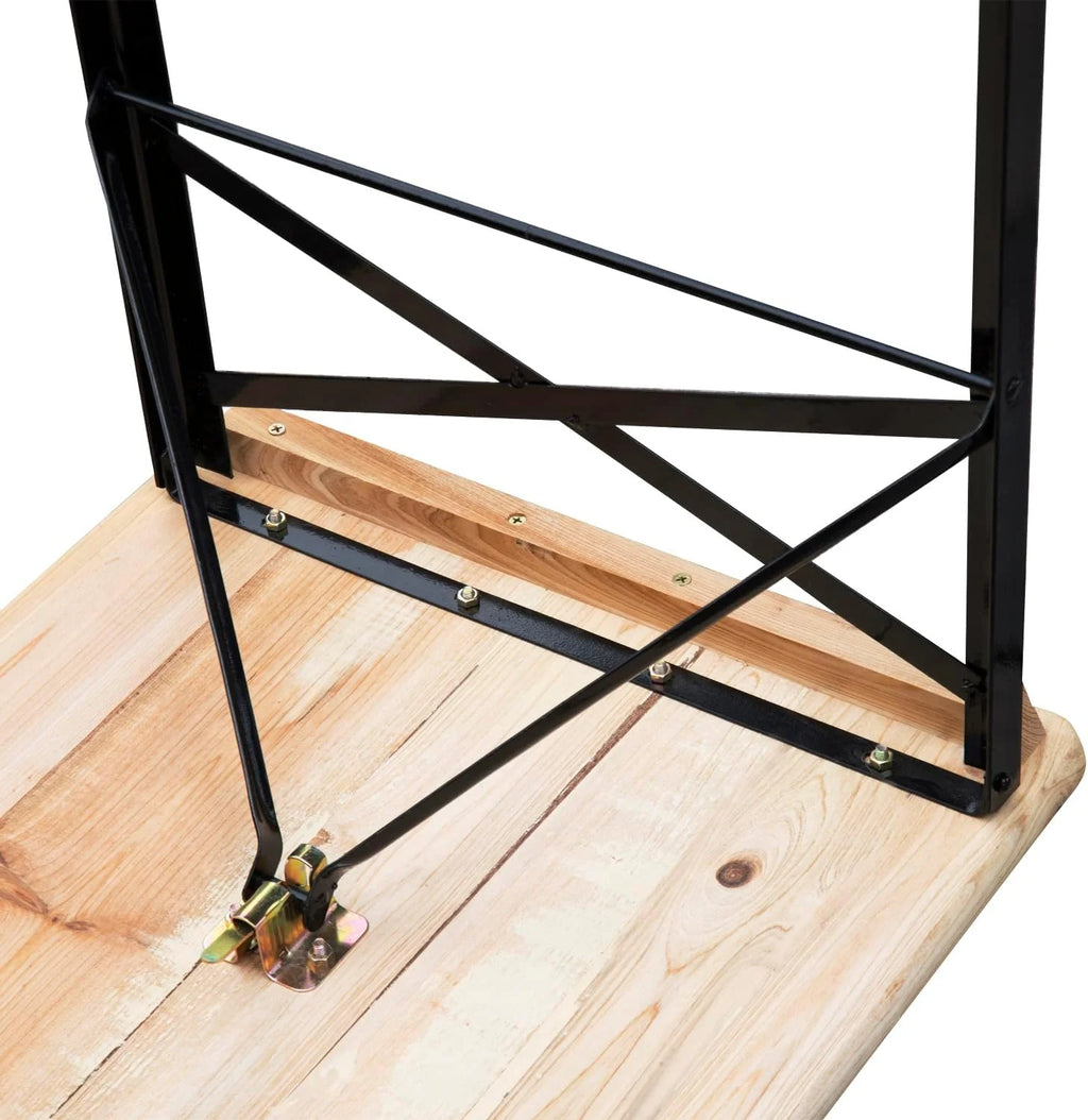6' Portable Wooden Picnic Table and Bench Set V144543