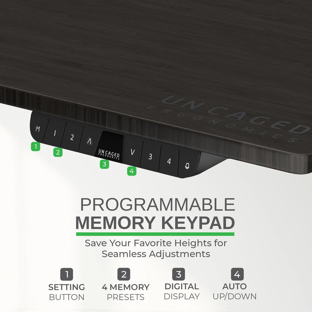 Electric Standing Desk 48x30" Bamboo Desktop K603723