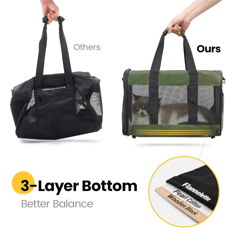 Soft-Sided Cat Carrier with Inner Safety Leash G9029