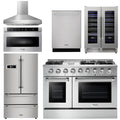 48 in. Gas Range, Range Hood, Refrigerator, Dishwasher, Microwave Drawer, Wine Cooler E575