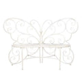 White Butterfly Garden Bench V44185