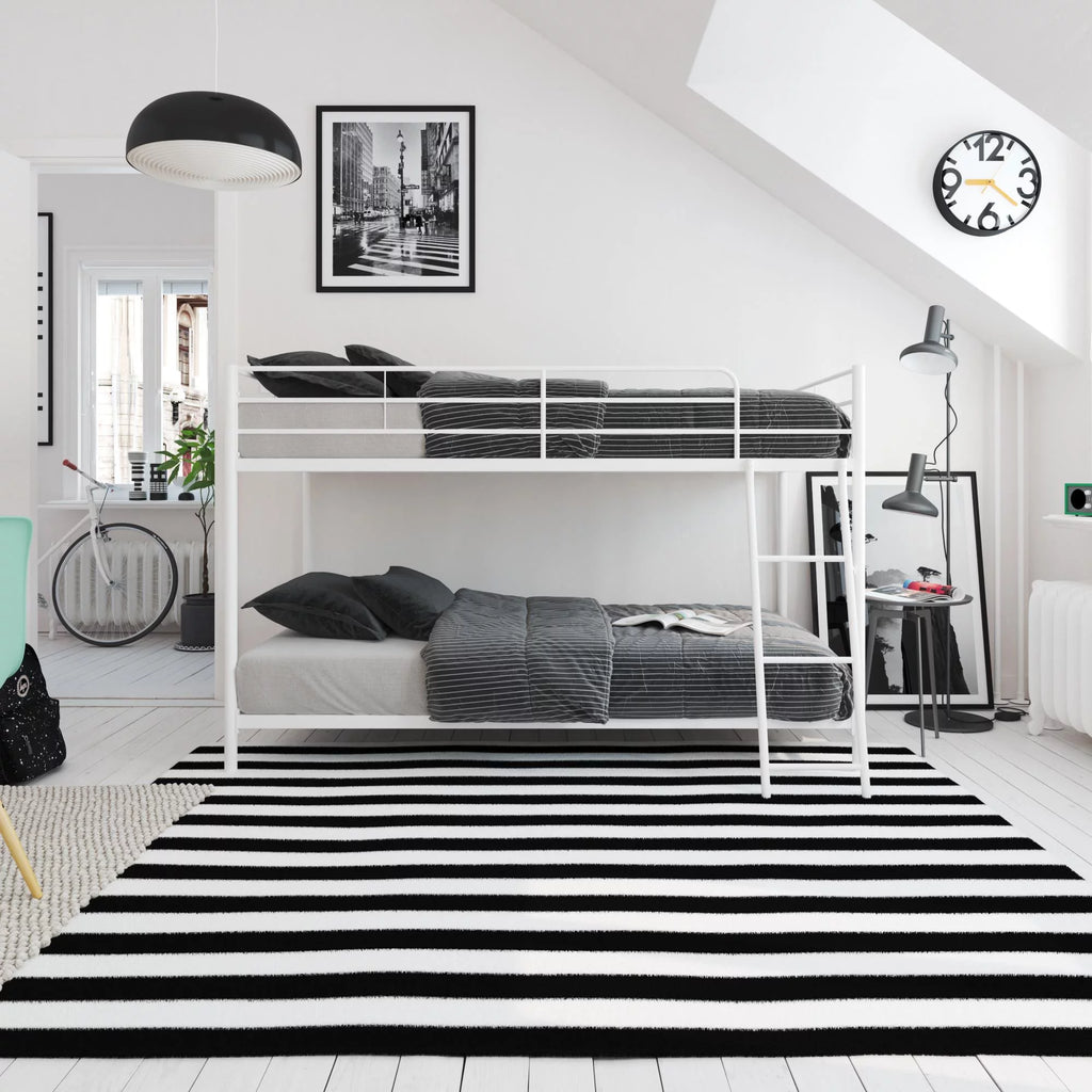 Black Twin-over-Twin Bunk Bed X92962