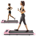 2.5HP Under Desk Treadmill with LED Display Wireless Remote Control Pink G66517