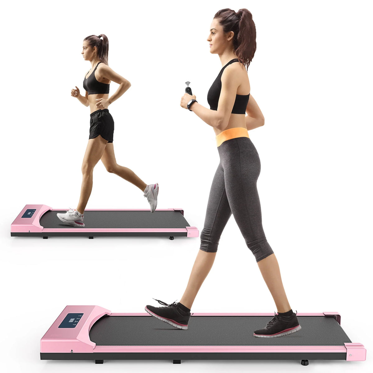 2.5HP Under Desk Treadmill with LED Display Wireless Remote Control Pink G66517