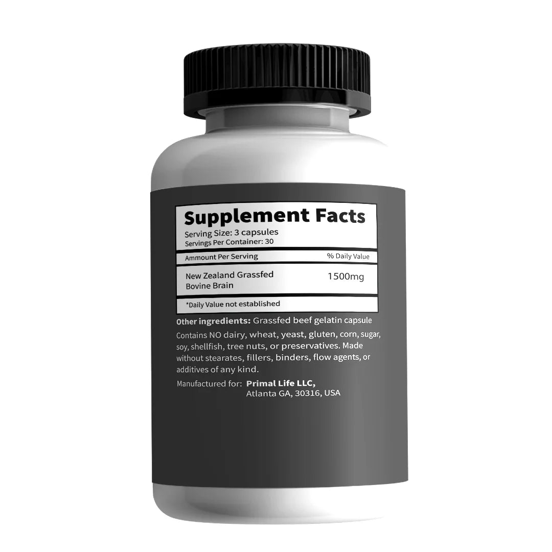 Grassfed Beef Brain 90 Capsules 1500mg C8627
