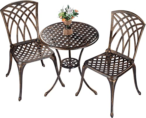 3 Piece Rustproof Cast Aluminum Bistro Set L303