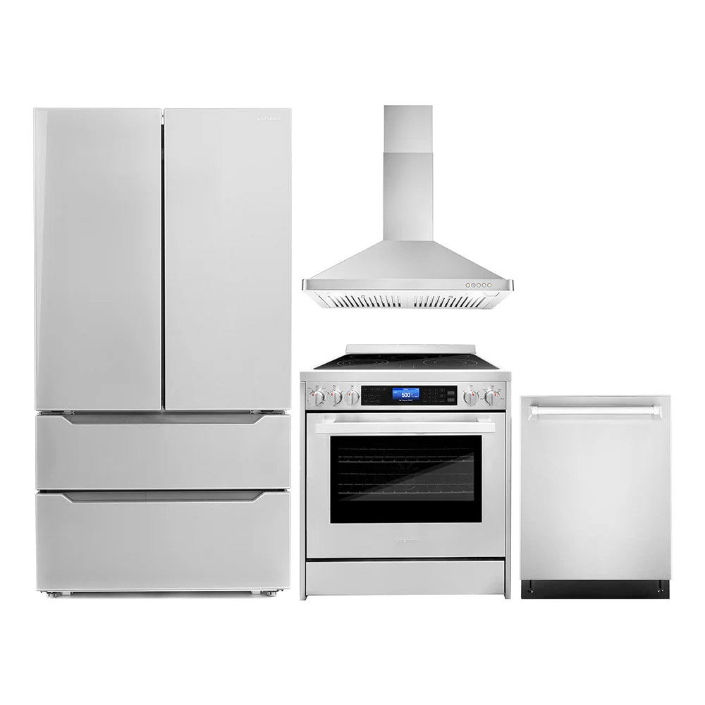 30 Electric Range, Wall Mount Range Hood, Refrigerator with Ice Maker and Dishwasher O11247