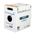 Cat6e Riser 1000ft UTP 24AWG Solid Bare Copper Blue Ethernet Cable I39094