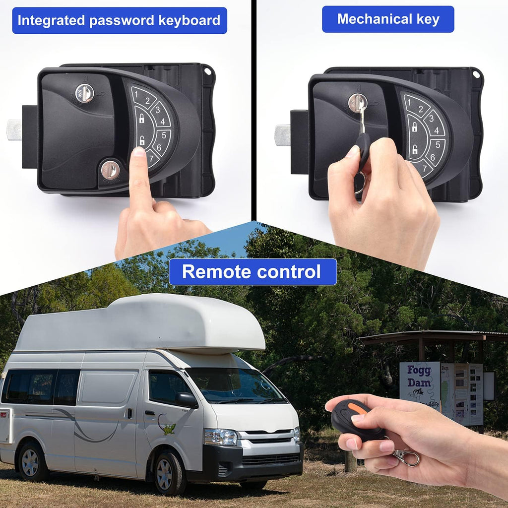 Waterproof Shockproof Metal RV Door Lock with Keypad W7596