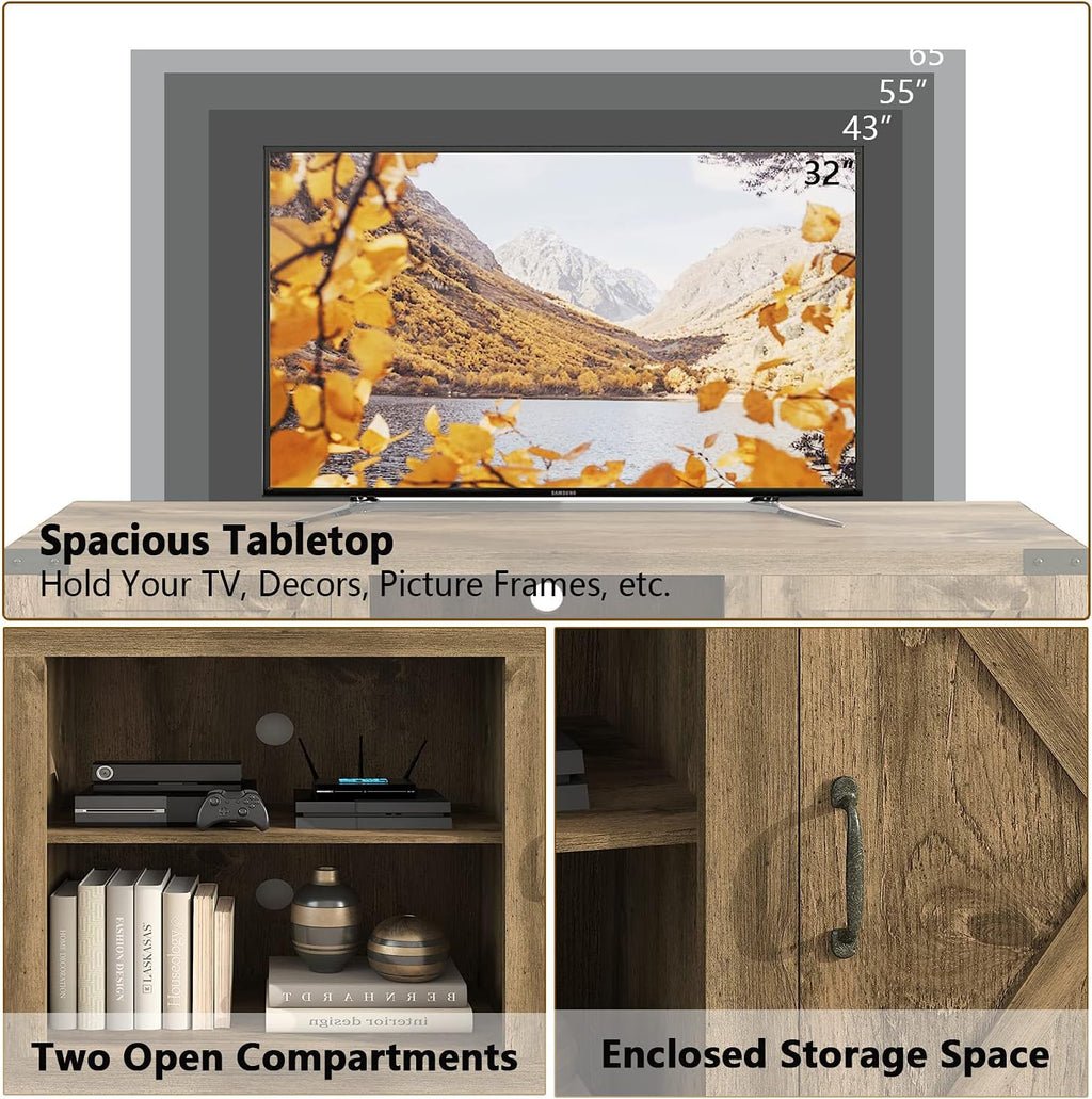 58 TV Stand with Adjustable Storage Shelves K913
