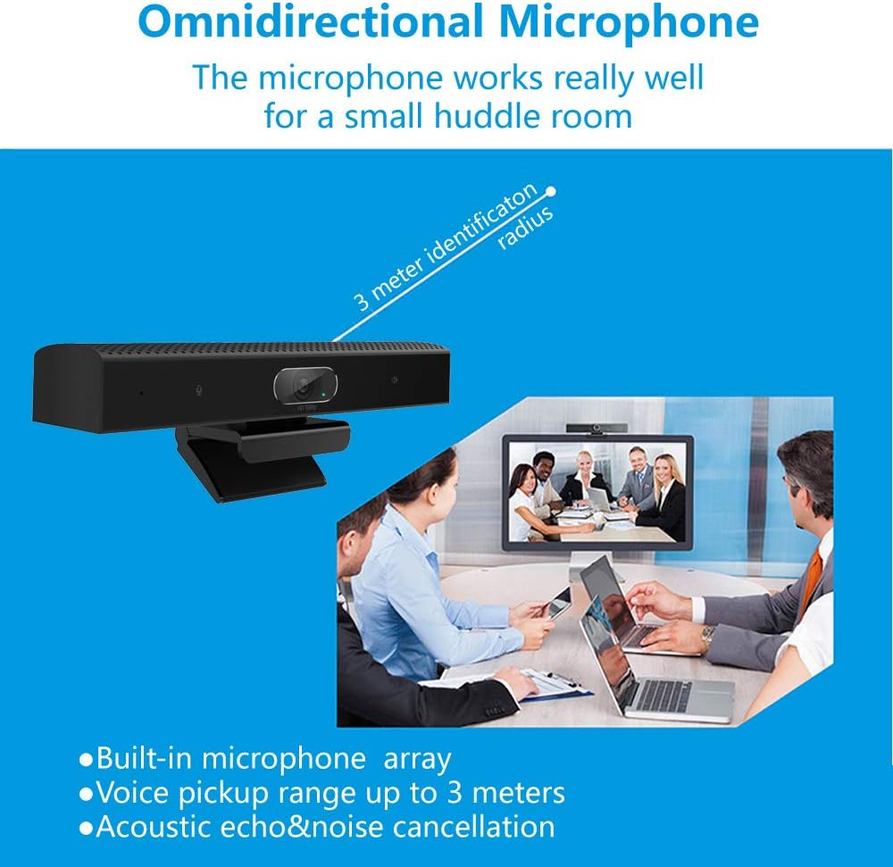 Full HD 1080P Conference Webcam with Microphone and Speaker H906
