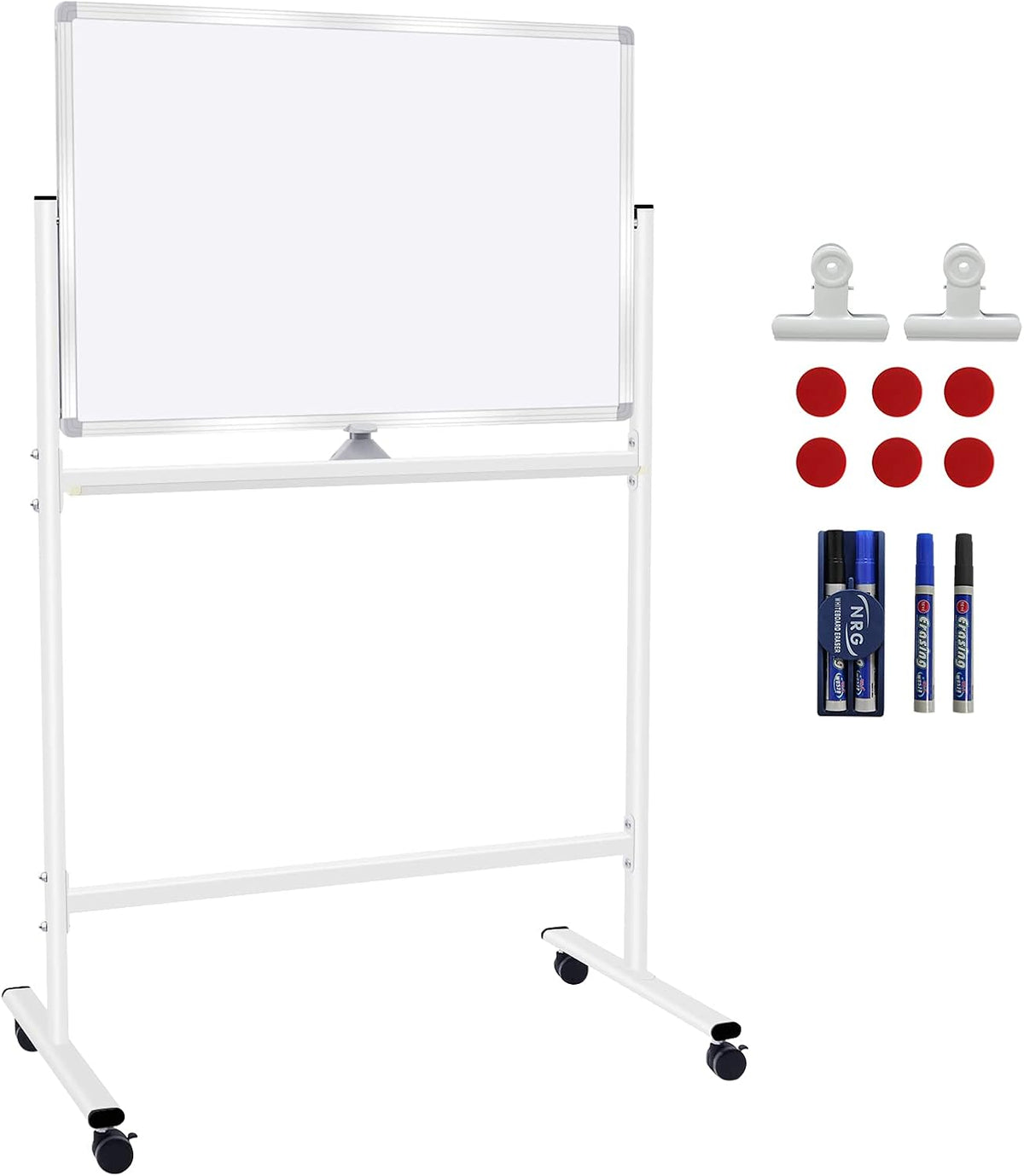 36x24 Double Sided Magnetic Dry Erase Whiteboard on Wheels Q117599