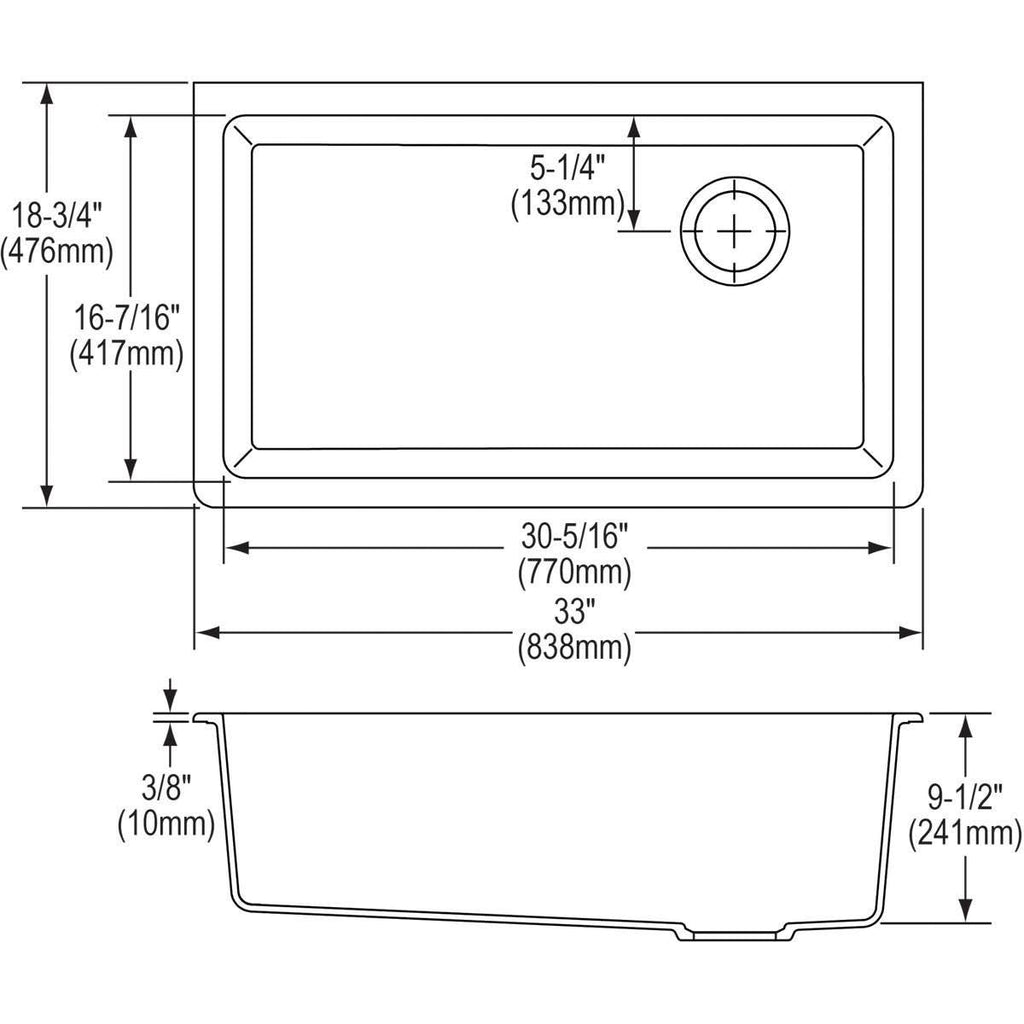 Single Bowl Undermount Sink I9431