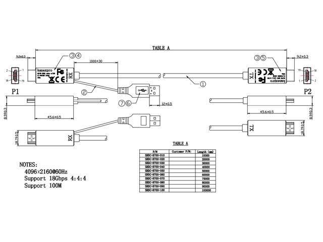 Black HDMI with Ethernet Cable 164 ft S4048