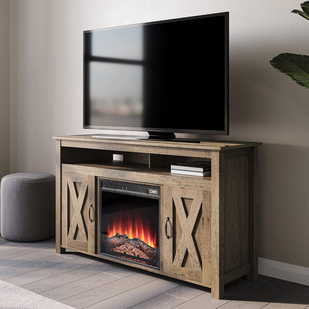 Wood Electric Fireplace TV Stand for TVs up to 65 Inches M995
