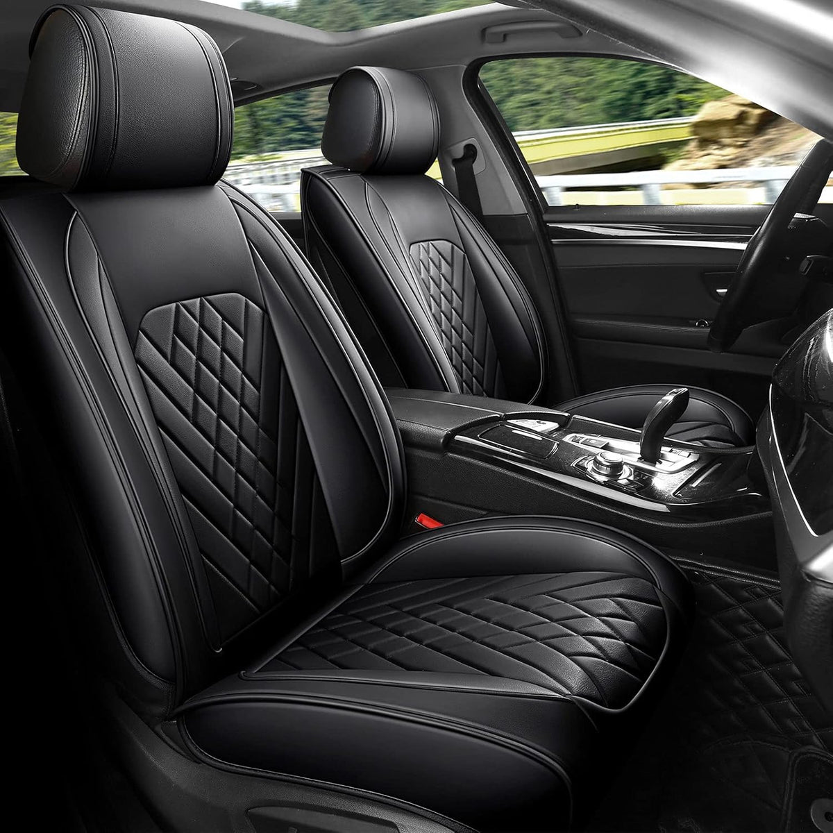 Leather Waterproof Car Seat Cover Full Set A2298