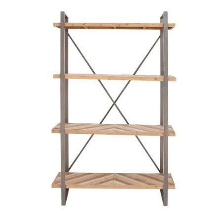 Gray Industrial Etagere Bookcase B5848