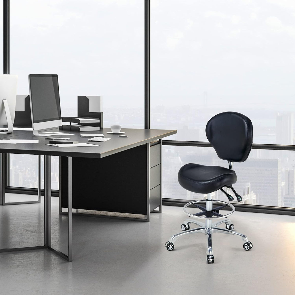 Ergonomic Swivel Adjustable Task Chair with Lumbar Support P638