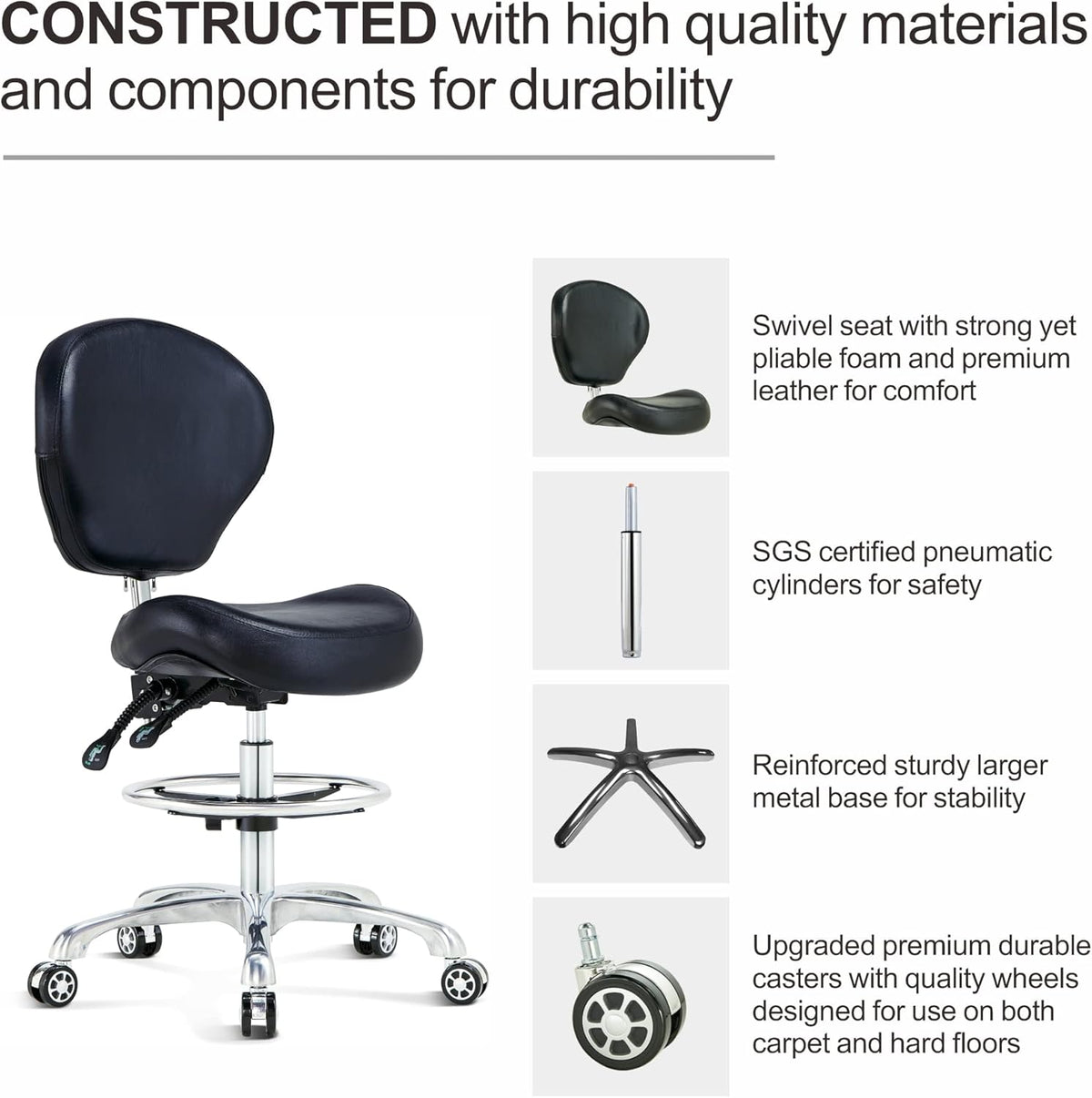 Ergonomic Swivel Adjustable Task Chair with Lumbar Support P638