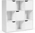 9 Cube Wood Storage Organizer Cabinet Bookshelf I70571