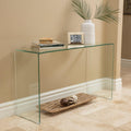 Clear 12mm Tempered Glass Console Table Q4822