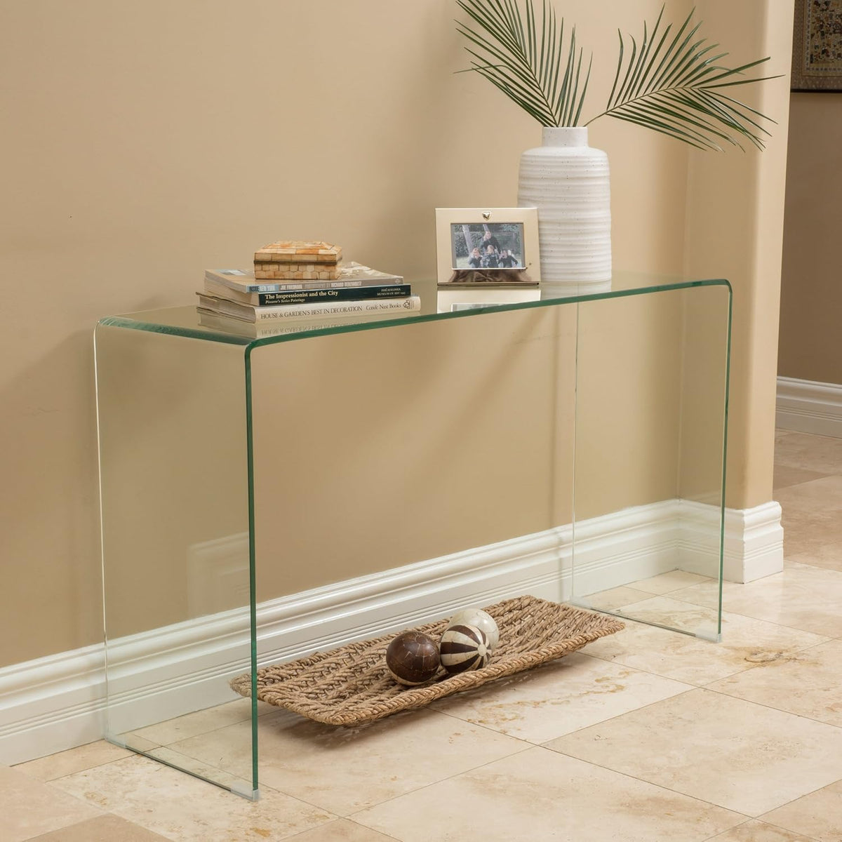 Clear 12mm Tempered Glass Console Table Q4822