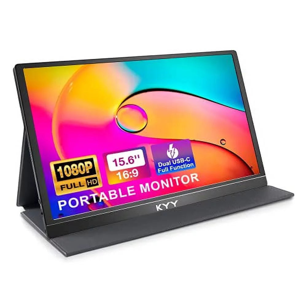 15.6'' 1080P FHD USB-C Portable Monitor with Smart Cover & Dual Speaker G759